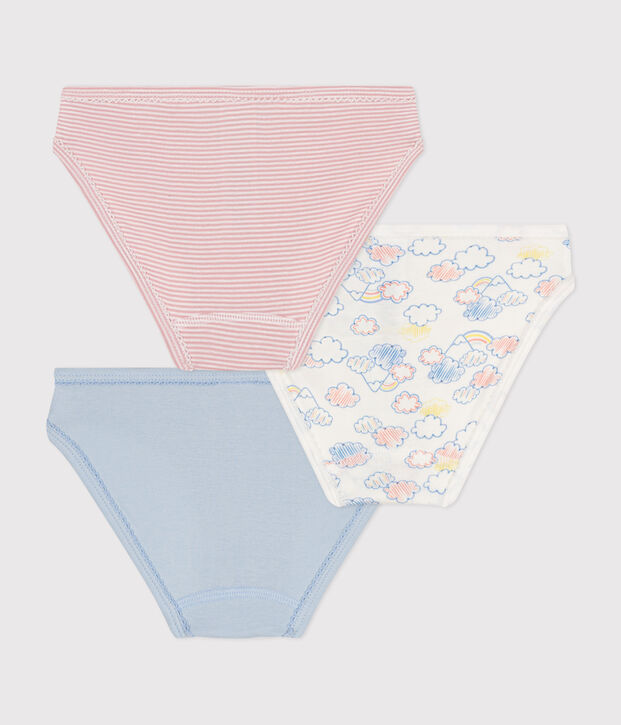 Confezione da 3 slip bambino in cotone con arcobaleno multicolore