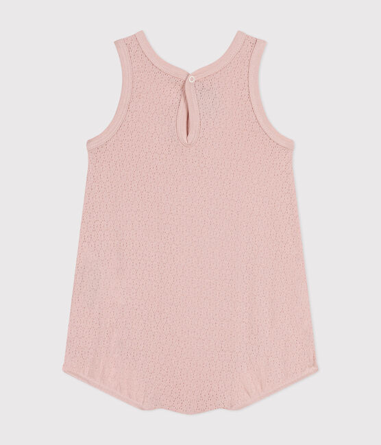 Tutina corta bebè in cotone rosa SALINE