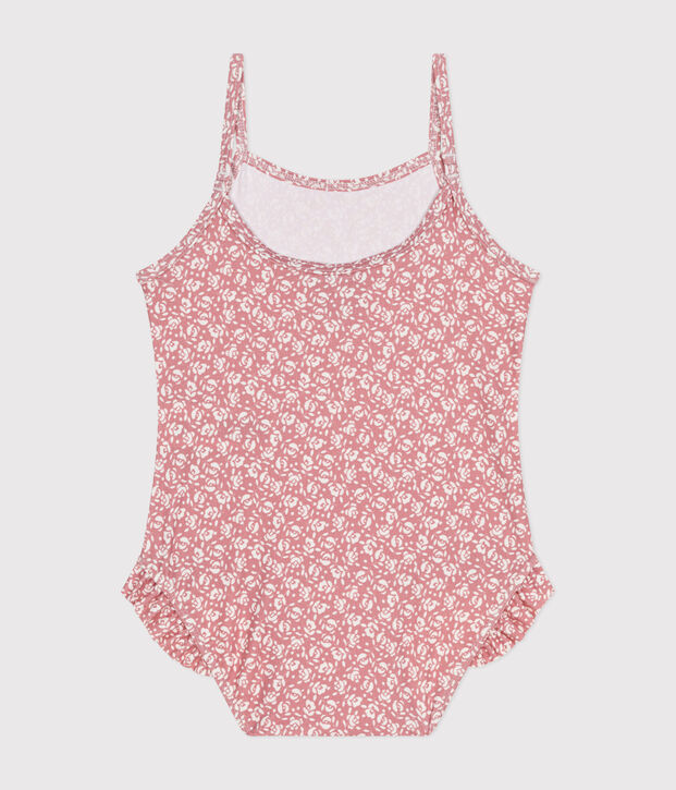 Costume da bagno beb&egrave; rosa/bianco
