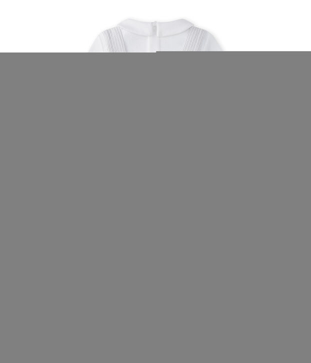 Coordinato per beb&eacute; maschio 2 pezzi bianco/beige