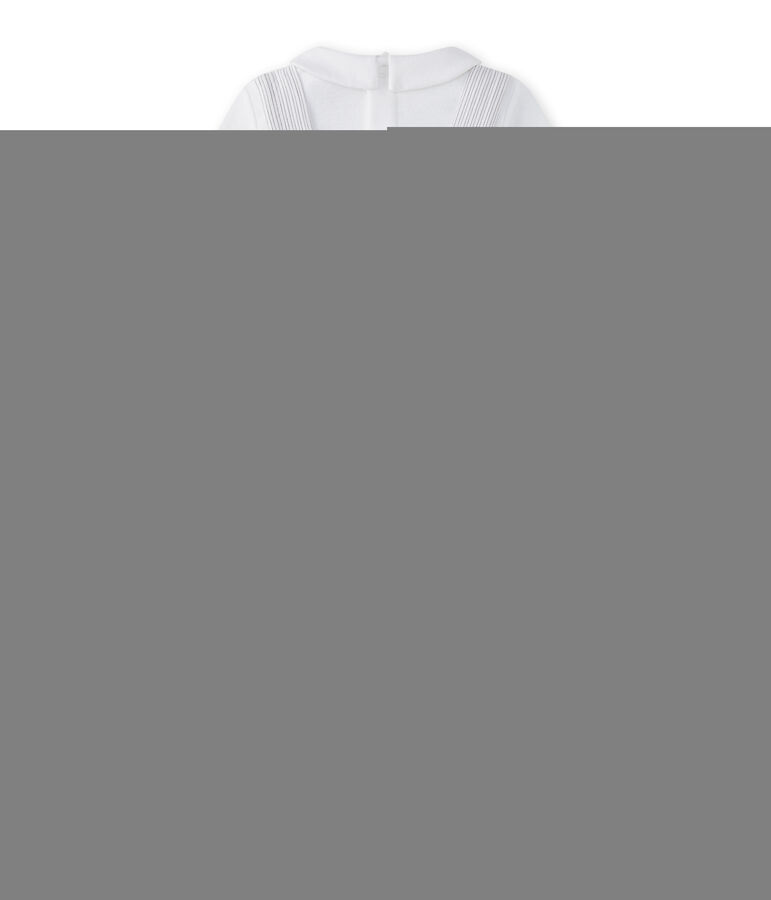 Coordinato per beb&eacute; maschio 2 pezzi bianco/beige