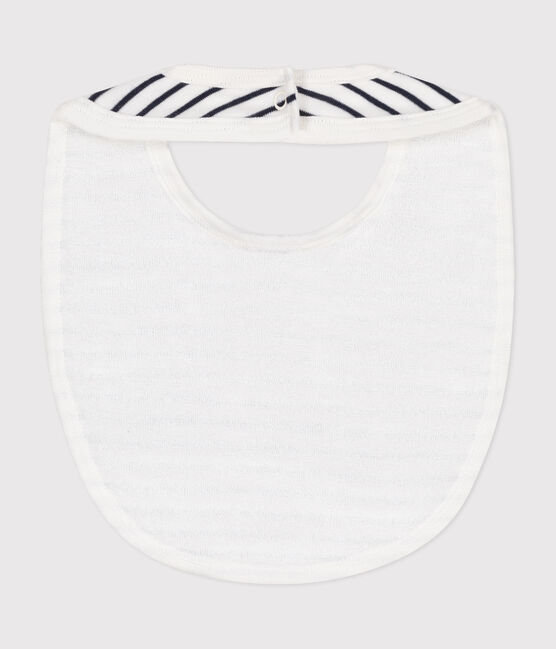 Bavaglino neonato bianco MARSHMALLOW/blu SMOKING