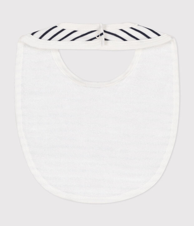 Bavaglino neonato bianco/blu