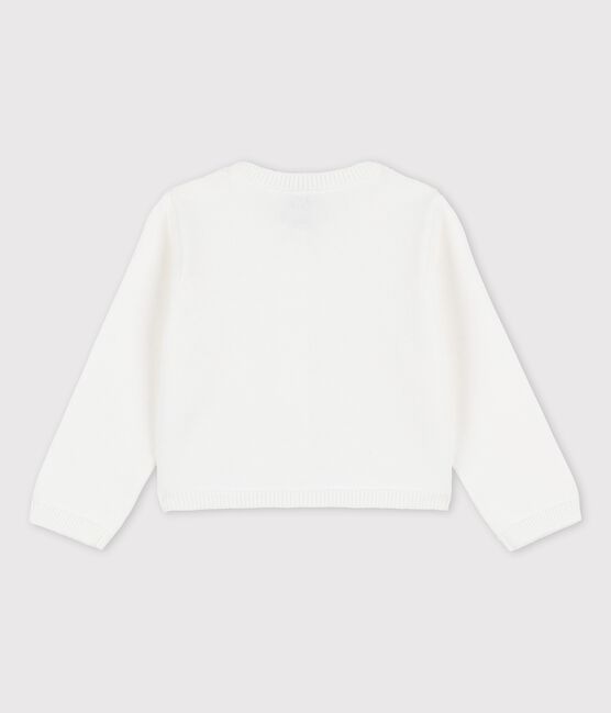 Cardigan bebè in raffinato tricot bianco MARSHMALLOW