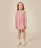 Abito a maniche lunghe in cotone spesso bambina rosa ROSEWOOD/ AVALANCHE