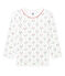T-shirt per bambino a maniche lunghe stampata bianco LAIT/bianco MULTICO