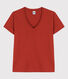 T-shirt LE DROIT in cotone con scollo a V Donna