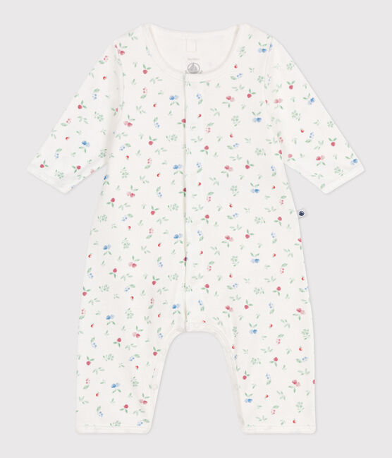 Bodyjama senza piedini in cotone con frutti neonato bianco MARSHMALLOW/bianco MULTICO