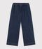 Pantaloni a gamba ampia in denim bambina blu
