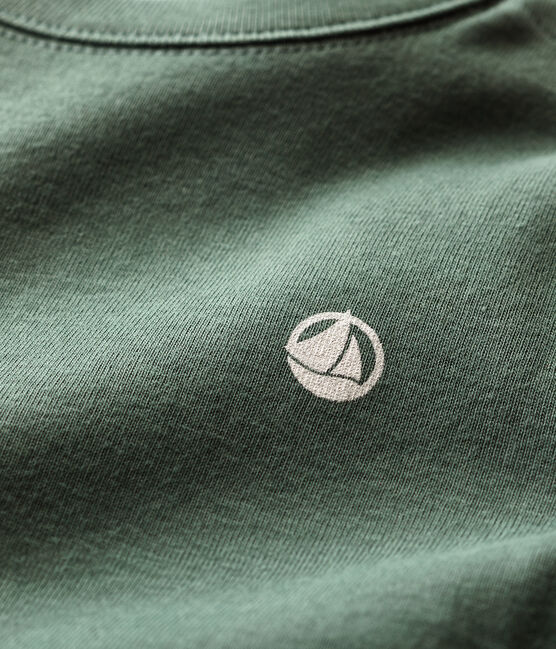 T-shirt a manica lunga in cotone bebè maschio verde VALLEE