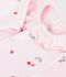 Pigiama in cotone con colletto a fiori neonato rosa/multicolore