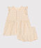 Abito senza maniche con bloomer in jersey leggero neonato bianco AVALANCHE/ MULTICO