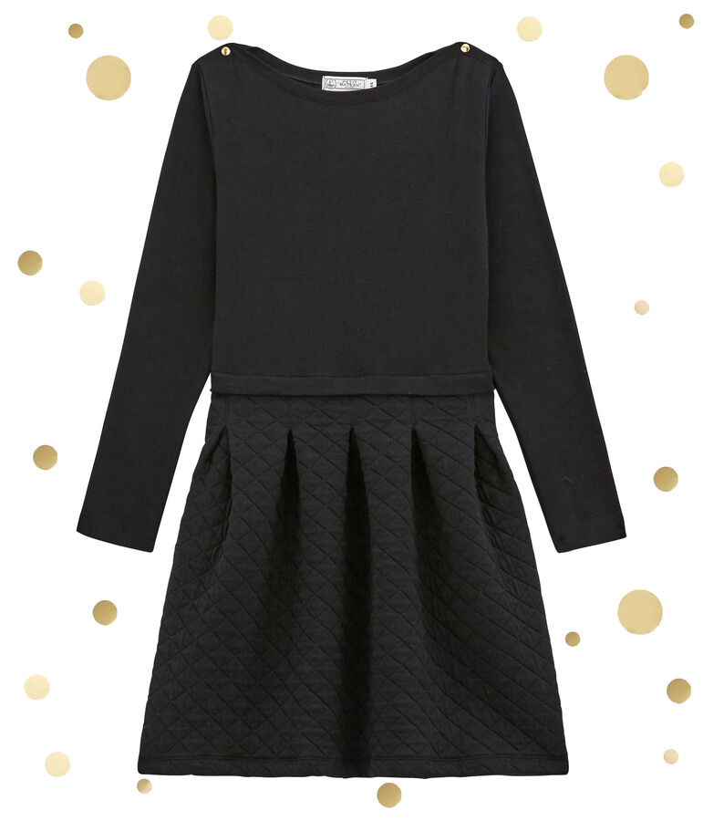 abito doppio tessuto donna nero