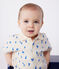 Polo a maniche corte in cotone con barchette stampate neonato blu AVALANCHE/bianco PERSE