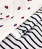 Set 3 pezzi in cotone neonato bianco MARSHMALLOW/blu SMOKING