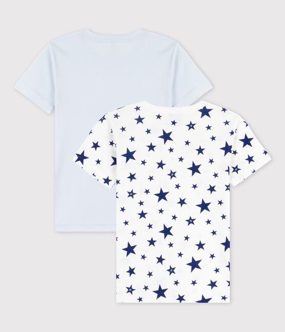 Confezione da 2 t-shirt manica corta stelle bambino in cotone variante 1