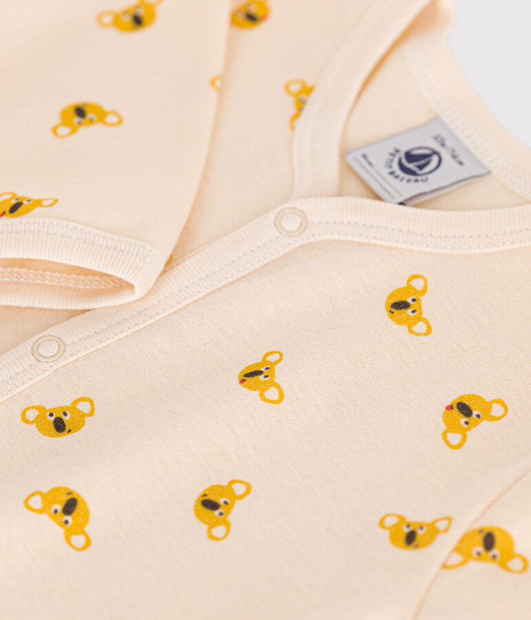 Pigiama beb&egrave; senza piedi in cotone bianco AVALANCHE/ MULTICO