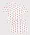 Pigiama donna corto in cotone a fiori bianco MARSHMALLOW/bianco MULTICO