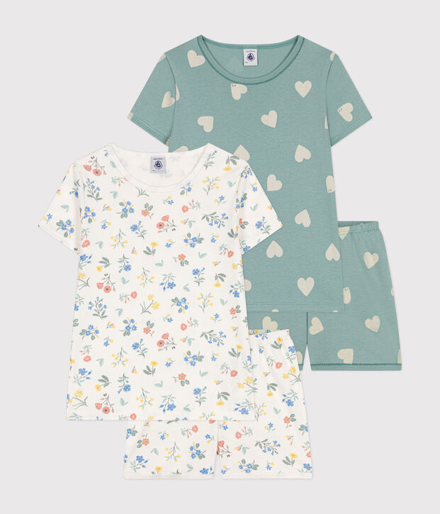 Set di due pigiami corti bambino in cotone multicolore
