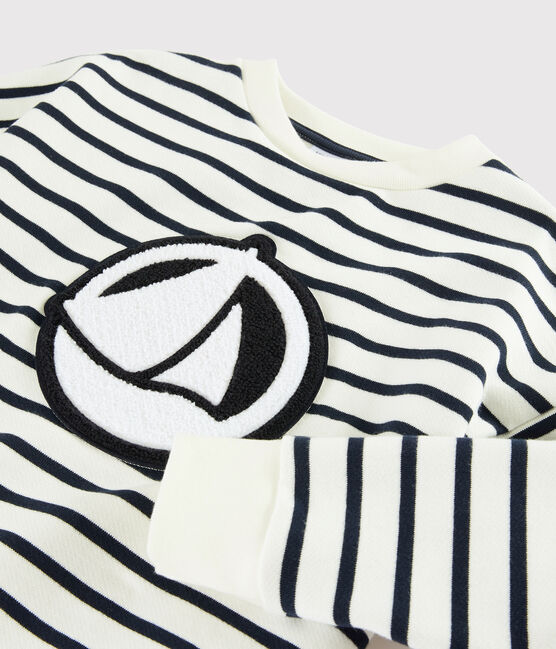Felpa bambino bianco MARSHMALLOW/blu SMOKING