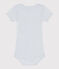 Body a maniche corte in cotone con stampa neonato GOMME/ MARSHMALLOW