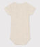 Body a manica corta scollo serafino in cotone bebè beige MONTELIMAR CHINE