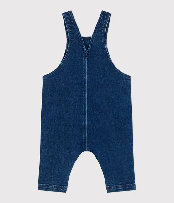 Salopette lunga in denim ed elastan neonato blu DENIM MOYEN