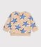 Felpa in cotone con stampa a cuori neonato beige/multicolore