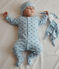 Bodyjama in tubique con balena neonato blu TOUDOU/ ALASKA