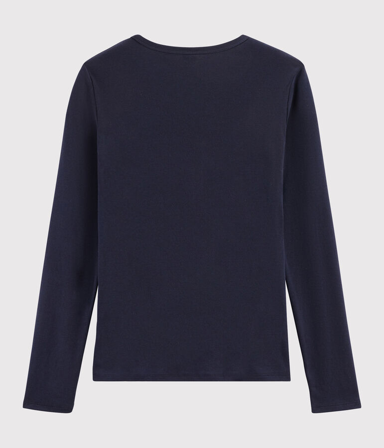 T-shirt scollo a V iconica Donna blu