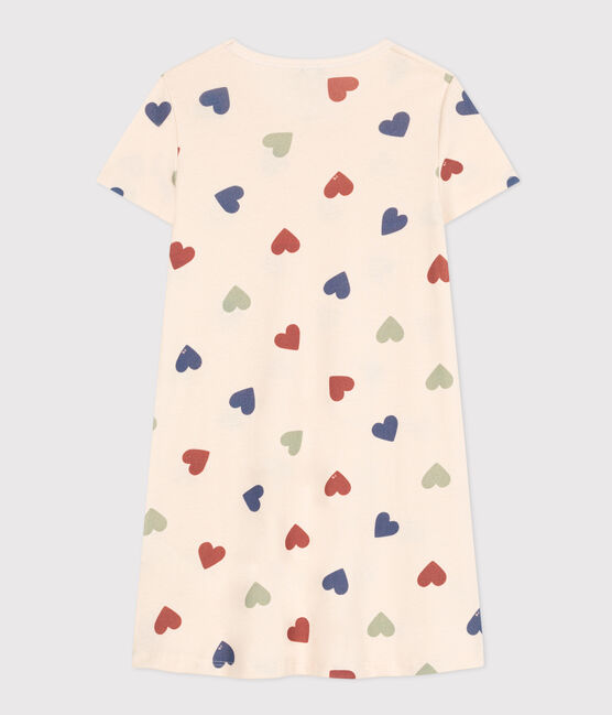 Camicia da notte in cotone con motivo a cuore bambino bianco AVALANCHE/ MULTICO