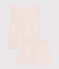 Pigiama short fantasia a fiori in cotone bambino MARSHMALLOW/ PANTY