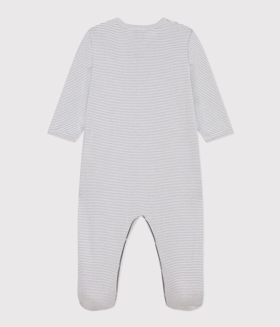 Pigiama bebè in cotone millerighe PIGEON/ MARSHMALLOW