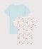 Confezione da 2 t-shirt bambina a maniche corte fantasia Parigi in cotone biologico variante 1