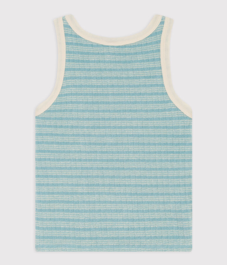 Canottiera in spugna DD2:D116 bambina verde/ecru