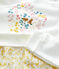 Pigiama bambina a fiori in spugna bouclette grattata giallo OCRE/bianco MARSHMALLOW