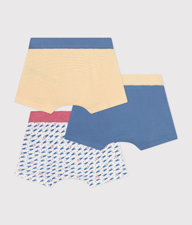 Set di 3 boxer razzi in cotone bambino multicolore