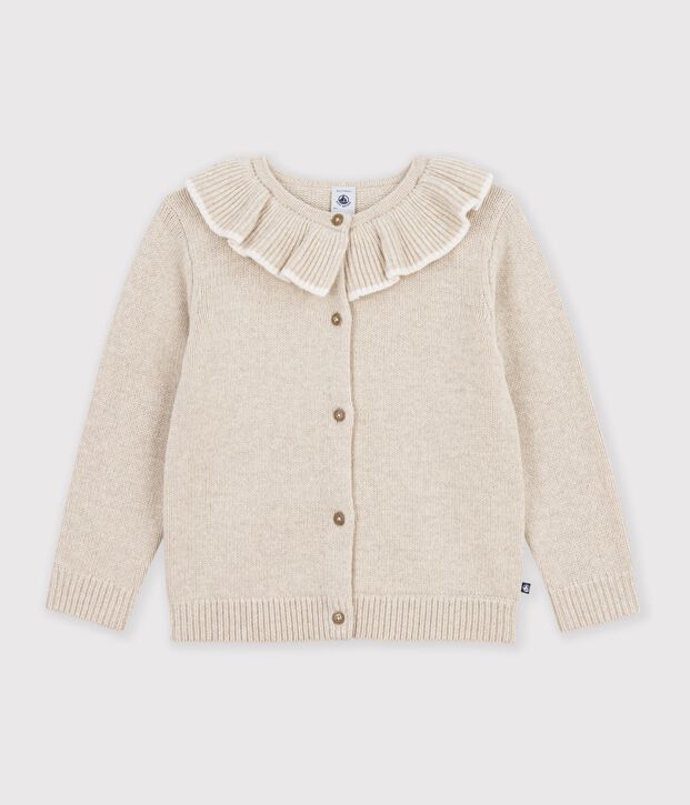 Cardigan in misto lana e cotone tinta unita bambina MONTELIMAR CHINE