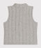 Gilet senza maniche in tubique neonato grigio CHATON CHINE