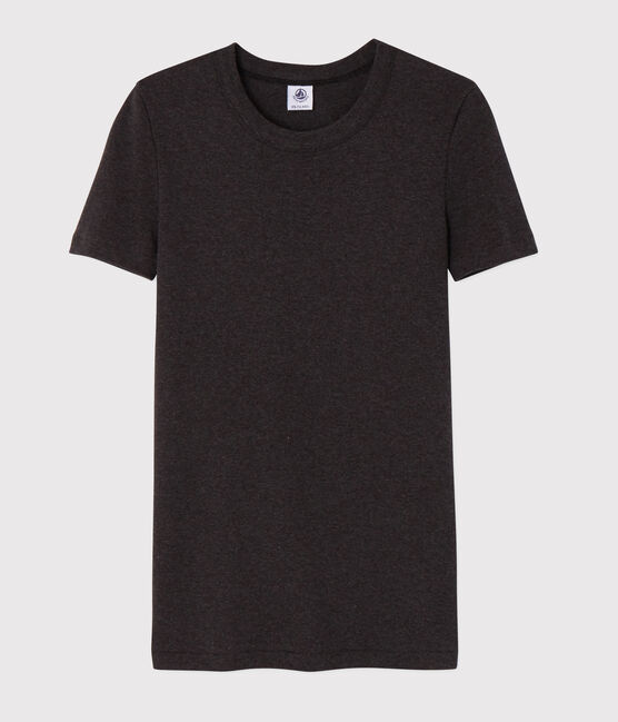 T-shirt girocollo iconica in cotone Donna grigio CITY CHINE