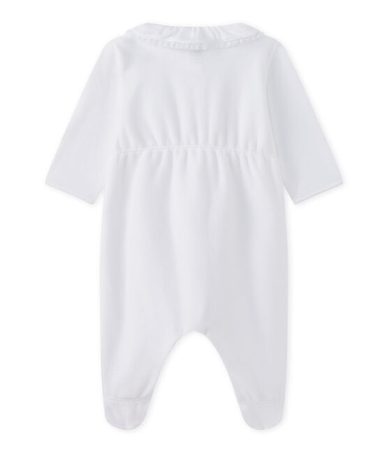 Tutina per bebé femmina in cotone bianco ECUME
