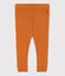 Leggins per bebè in cotone traforato marrone ECUREUIL