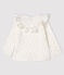 Blusa a manica lunga bebè femmina bianco MARSHMALLOW/grigio ARGENT