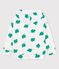 Felpa bambino con cappuccio in molleton bianco MARSHMALLOW/verde GAZON