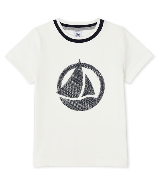 T-shirt bambino maniche corte bianco MARSHMALLOW