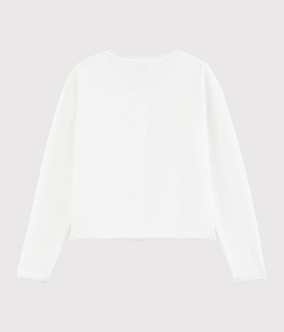 Cardigan tricot in cotone bambina bianco MARSHMALLOW
