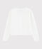 Cardigan tricot in cotone bambina bianco MARSHMALLOW