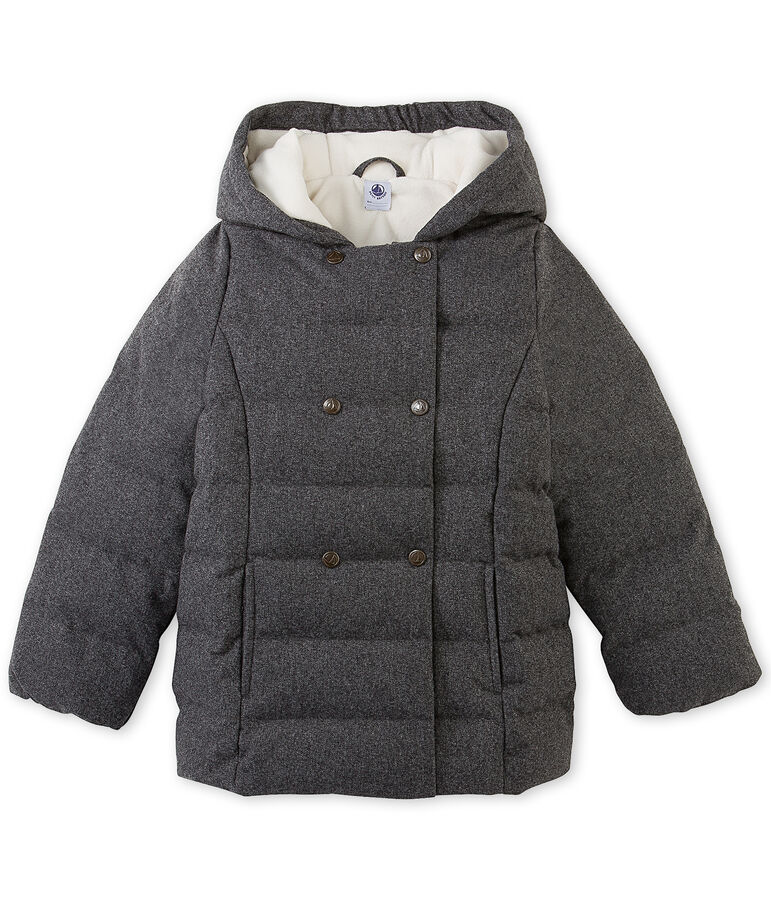 Piumino bambina in flanella resistente all'acqua grigio SUBWAY CHINE