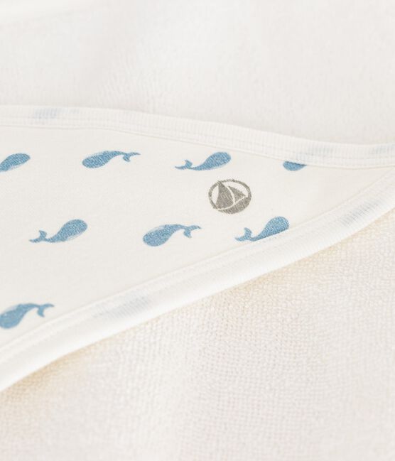 Asciugamano quadrato da bagno in cotone neonato MARSHMALLOW/ ADRIATIC