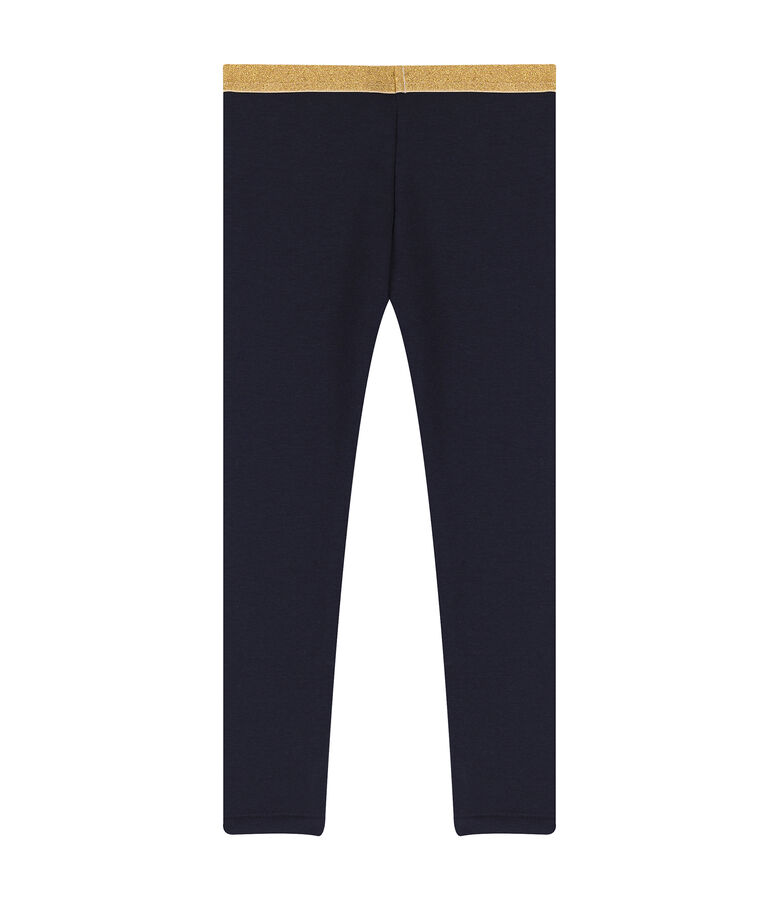 Pantalone in maglia bambina blu